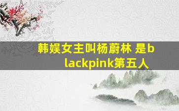 韩娱女主叫杨蔚林 是blackpink第五人